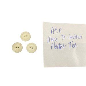 3 Abercrombie & Fitch Replacement Logo Buttons from Men 3-Button T Shirt READ